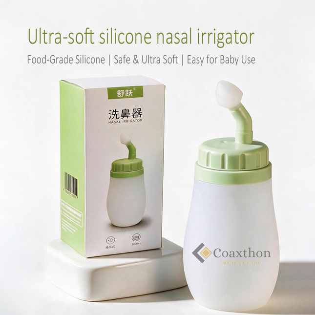 300ml Silicone Nasal Irrigator Bottle Squeeze Sinus Rinse Nasal Wash Safe For Kids Pregnancy Nasal Cleanser