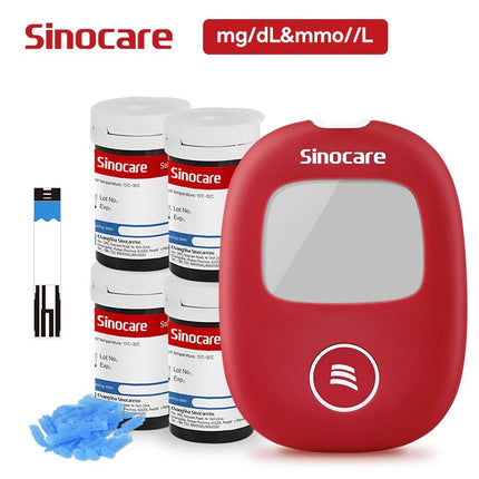 Sinocare Safe AQ Smart Mg/dL Mmol/L Blood Glucose Meter for Diabetes Glucometer Kit Test Strips Lancets Blood Sugar Accurate Test