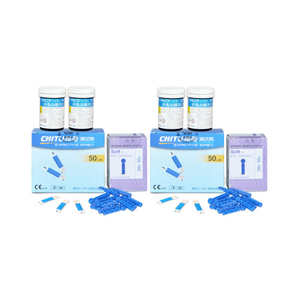 Exactive Easy Blood Glucose Test Strips Lancets Diabetic Self Blood Suger monitoring at home Fingerstick glucose test BG test