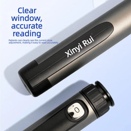 Reusable Insulin Pen 1-60 Units Bidirectional Dose Adjustable Portable Injection Pen Fit 3ml Cassette Cartridge for Diabetes Care