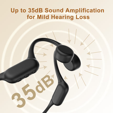 Multi-Channel Rechargeable Bone Conduction Hearing Aids Headset Noise Reduction Open-Ear Hearing Bluetooth Headphones for deaf