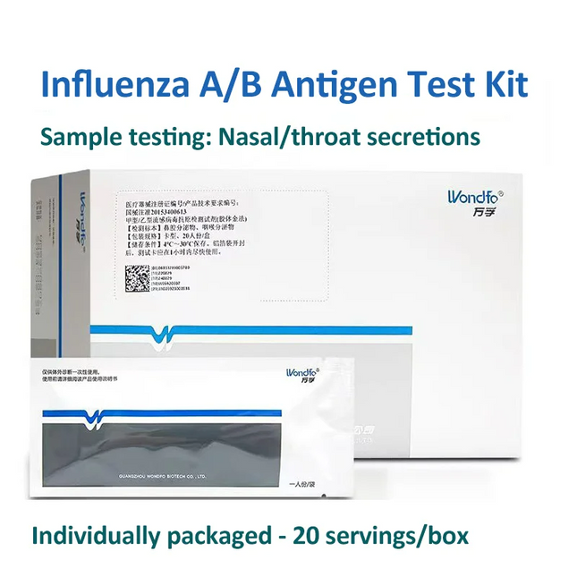 20PCS Influenza A & B Virus Detection Kit Nasal Swab Medical Supplies Home Use Self-Test Box Set INFA INFB Self Test At Home
