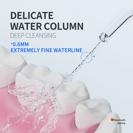 Cordless Travel Water Flosser 230mL Compact Rechargeable Oral Irrigator for Teeth Clean IPX7 Waterproof Dental Spa Jet 3 Modes