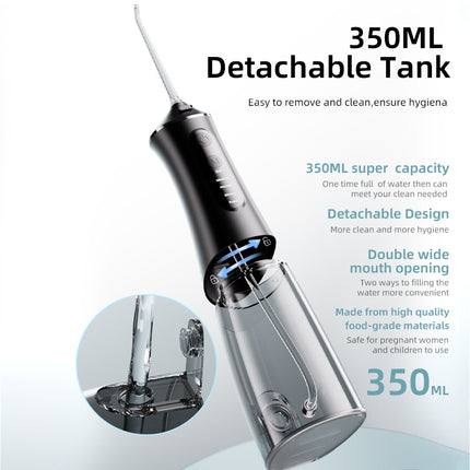 Electric Flosser Machine Oral Irrigator 350ml Waterproof Dental Water Flosser Teeth Clean Whitening Jet Floss irrigator nozzles