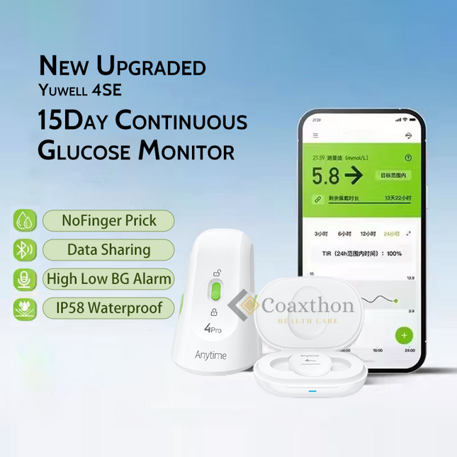 Split-type CGM Anytime 4-SE CGM Continuous Glucose Monitoring System Diabetes Care Blood Glucose Sensor Daily Blood Tracking