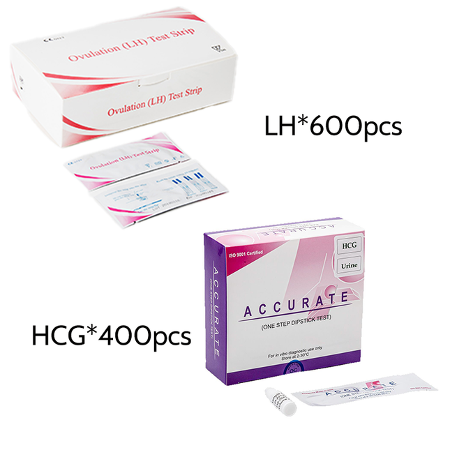 600pcs Ovulation Test Paper (LH) and 400pcs Early Pregnancy Test Paper (HCG)