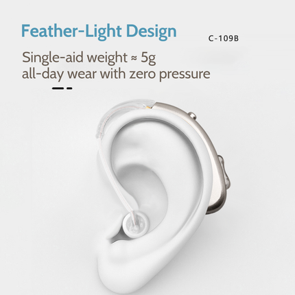 Silver Mini Rechargeable Hearing Aid for Deafness Hearing Device Lightweight Amplifier Elderly Medical Device Invisible Hearing
