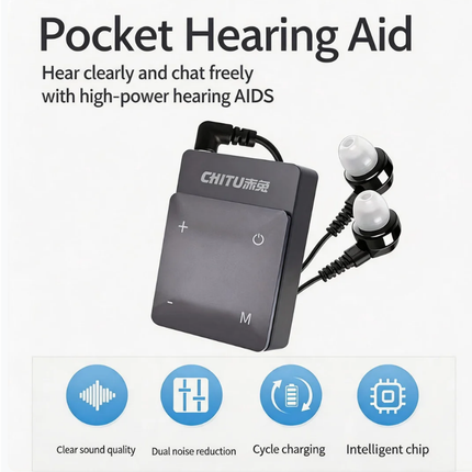 High Power Multi Channel Recharge pocket hearing aid severe hearing loss deafness hearing device pocket talker hearing Amplifier